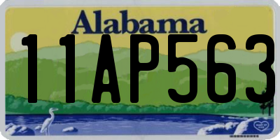 AL license plate 11AP563