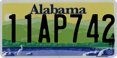 AL license plate 11AP742