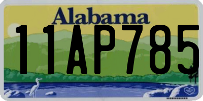 AL license plate 11AP785