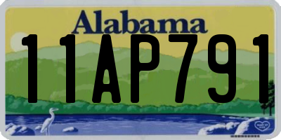 AL license plate 11AP791