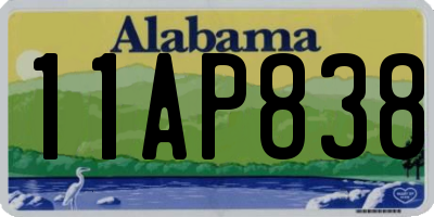 AL license plate 11AP838