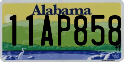 AL license plate 11AP858
