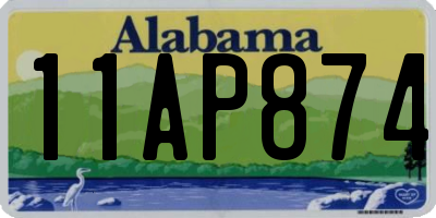 AL license plate 11AP874