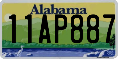 AL license plate 11AP887