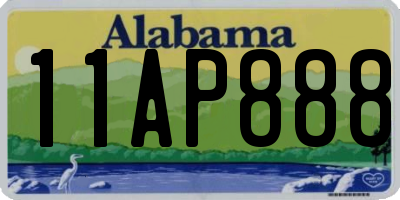 AL license plate 11AP888