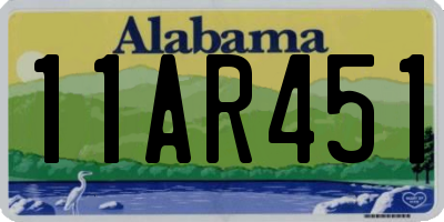 AL license plate 11AR451