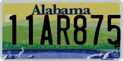 AL license plate 11AR875