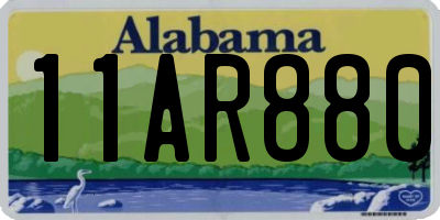 AL license plate 11AR880