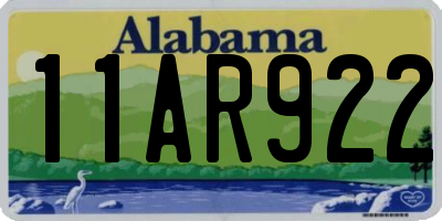AL license plate 11AR922