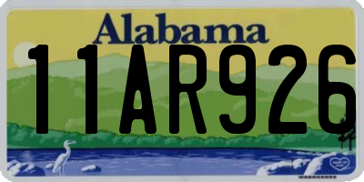 AL license plate 11AR926
