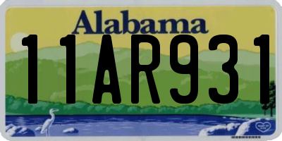 AL license plate 11AR931