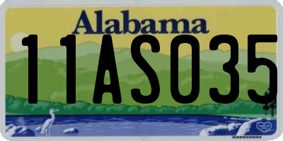 AL license plate 11AS035