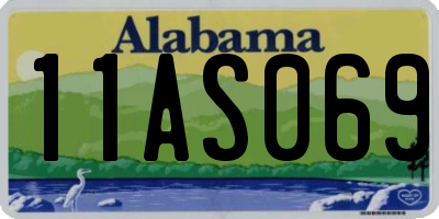 AL license plate 11AS069
