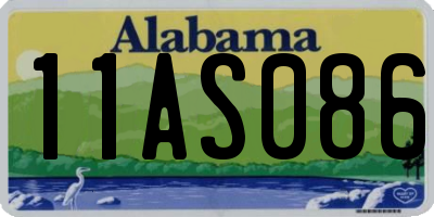 AL license plate 11AS086