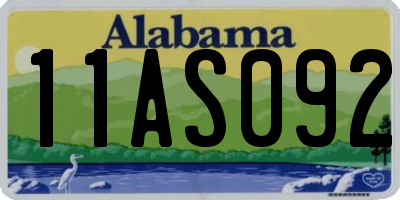 AL license plate 11AS092