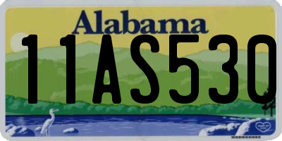 AL license plate 11AS530