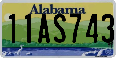 AL license plate 11AS743