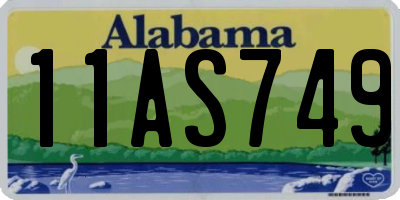 AL license plate 11AS749