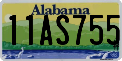 AL license plate 11AS755