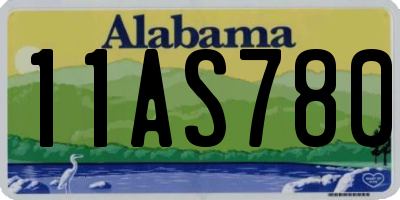 AL license plate 11AS780