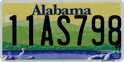 AL license plate 11AS798