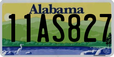 AL license plate 11AS827