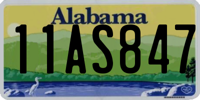 AL license plate 11AS847