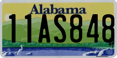 AL license plate 11AS848