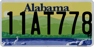 AL license plate 11AT778