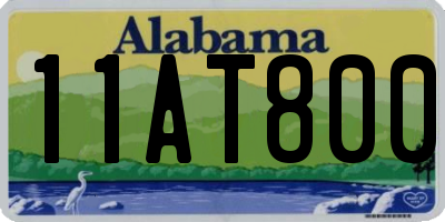 AL license plate 11AT800