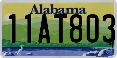 AL license plate 11AT803