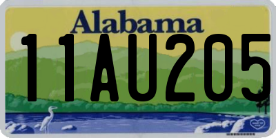 AL license plate 11AU205