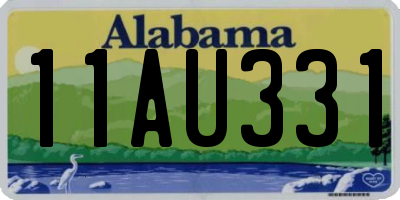 AL license plate 11AU331