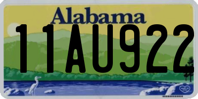 AL license plate 11AU922