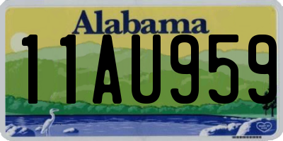 AL license plate 11AU959