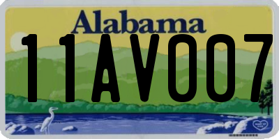 AL license plate 11AV007