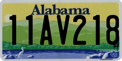 AL license plate 11AV218