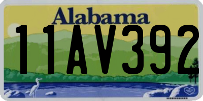 AL license plate 11AV392