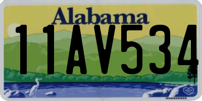 AL license plate 11AV534