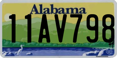 AL license plate 11AV798