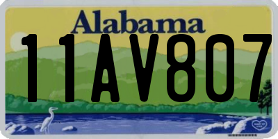 AL license plate 11AV807