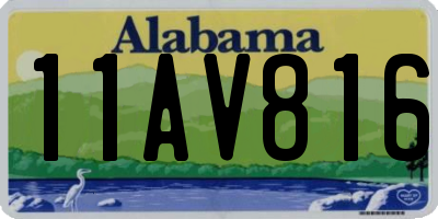 AL license plate 11AV816