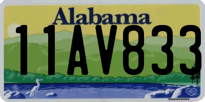 AL license plate 11AV833