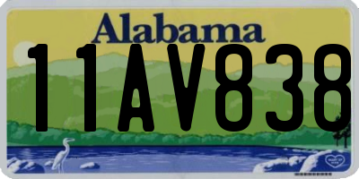 AL license plate 11AV838