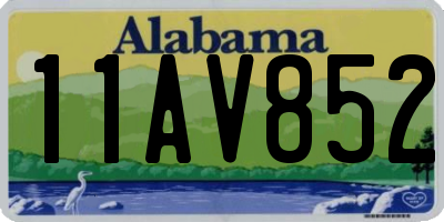 AL license plate 11AV852