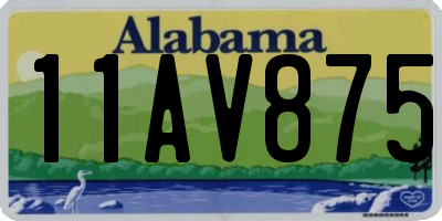 AL license plate 11AV875