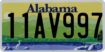AL license plate 11AV997