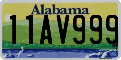 AL license plate 11AV999