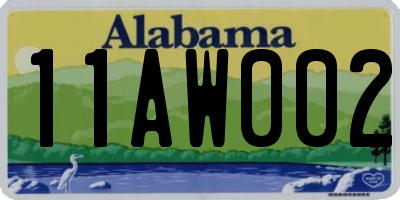 AL license plate 11AW002