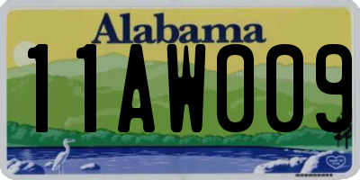AL license plate 11AW009